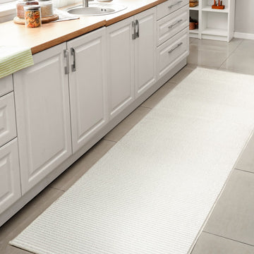 Cole Modern Minimalist Pinstripe High-low Area Rug